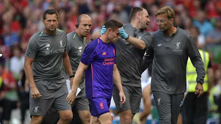 Jurgen Klopp Provides Update on James Milner Availability After Gruesome Head Wound Jurgen Klopp Provides Update on James Milner Availability After Gruesome Head Wound