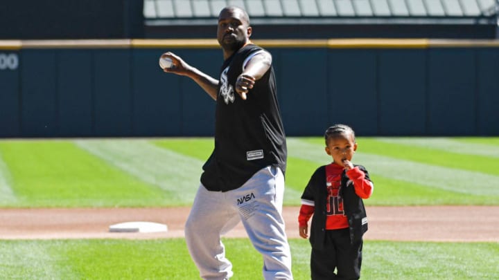 Watch: Kanye West, Son Throw First Pitch at White Sox-Cubs Game Watch: Kanye West, Son Throw First Pitch at White Sox-Cubs Game