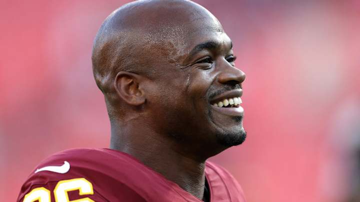 Adrian Peterson Impresses During Redskins Preseason Debut Adrian Peterson Impresses During Redskins Preseason Debut