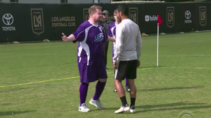 Watch: James Corden Challenges LAFC to Soccer Match