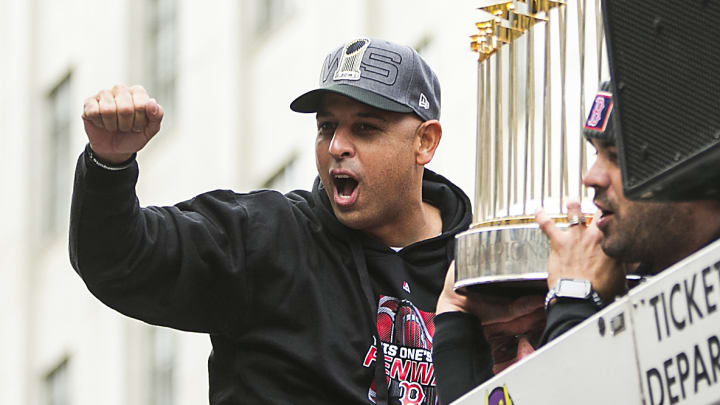Red Sox Fan Arrested for Hitting Alex Cora With Beer Can at World Series Parade