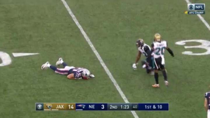 Rob Gronkowski Out With Concussion After Helmet-To-Helmet Hit By Barry Church Rob Gronkowski Out With Concussion After Helmet-To-Helmet Hit By Barry Church