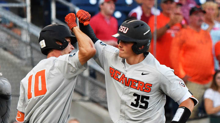 Oregon State Rallies After Arkansas's Late-Game Gaffe to Force Game 3 of College World Series Oregon State Rallies After Arkansas's Late-Game Gaffe to Force Game 3 of College World Series