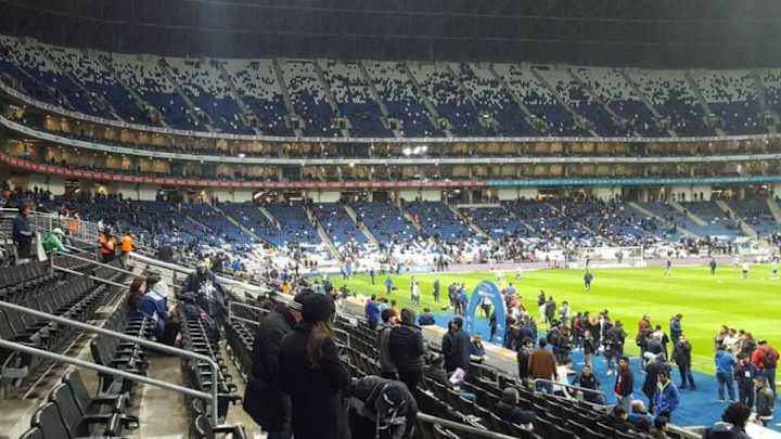 El motivo por el cual el estadio BBVA estuvo vacío al inicio del partido El motivo por el cual el estadio BBVA estuvo vacío al inicio del partido
