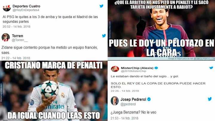 Los mejores tweets de la victoria del Real Madrid ante el PSG (3-1) Los mejores tweets de la victoria del Real Madrid ante el PSG (3-1)
