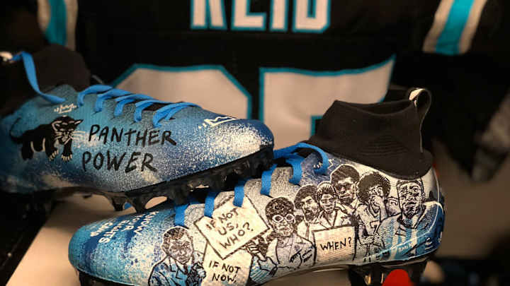 Panthers' Eric Reid Promotes Colin Kaepernick, Know Your Rights Camp With Cleats