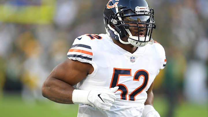 Watch: Khalil Mack Gets Strip Sack, Pick-Six in First Half of Bears Debut