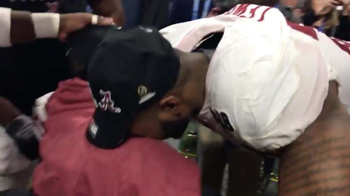 Watch: Alabama Linebacker Terrell Lewis Shares Emotional Moment With Injured Teammate Anfernee Jennings