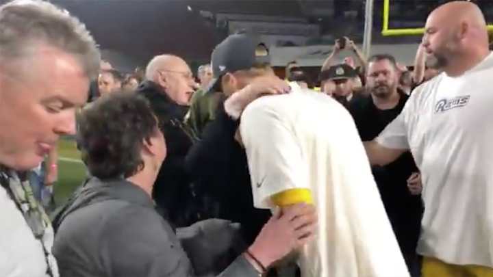 Watch: Rams Players Share Win With Impacted Families of Borderline Bar Shooting