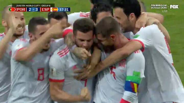 Watch: Spain's Nacho Scores Stunning Long-Range Goal vs. Portugal