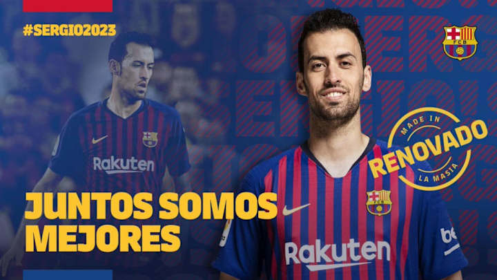 El FC Barcelona anuncia la renovación de Sergio Busquets hasta 2023 El FC Barcelona anuncia la renovación de Sergio Busquets hasta 2023
