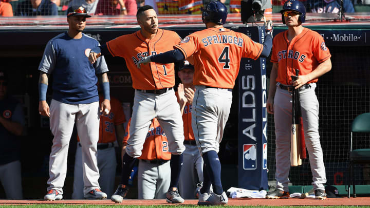 George Springer, Marwin Gonzalez Lead Astros Over Indians to Advance to ALCS