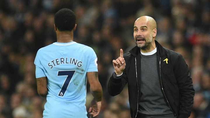 El motivo del enfado de Guardiola con Sterling al final del derbi de Manchester