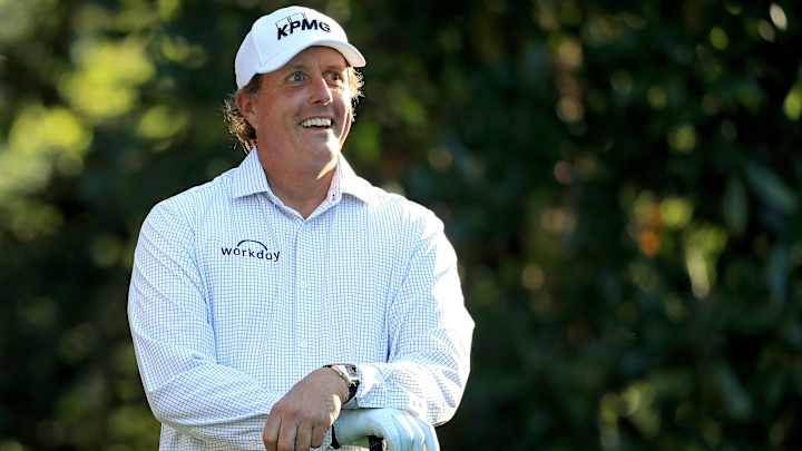 Phil Mickelson Wore a Button-Down Shirt for His Practice Round With Tiger