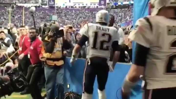 Watch: Randy Moss Pumps Up Tom Brady as He Takes the Field