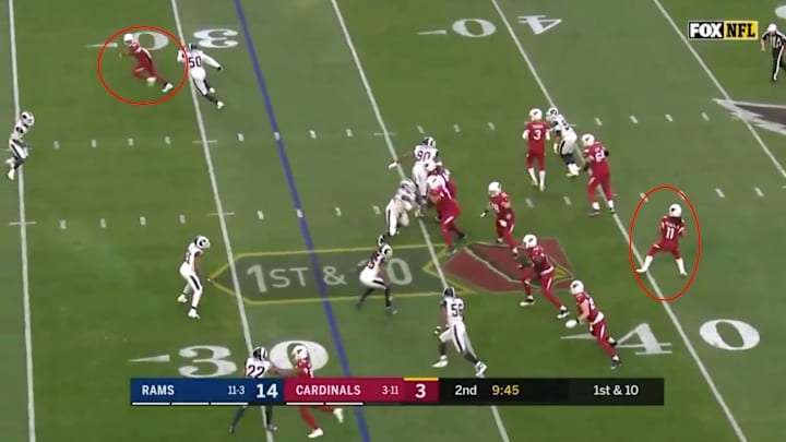 Watch: Larry Fitzgerald Throws First Career Touchdown Pass to David Johnson Watch: Larry Fitzgerald Throws First Career Touchdown Pass to David Johnson