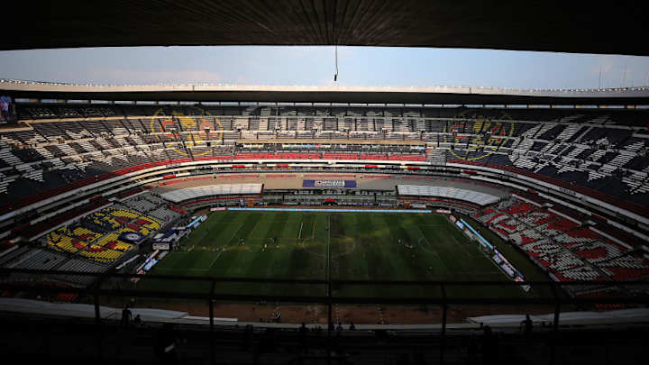 Así luce la cancha del Estadio Azteca con su nuevo césped Así luce la cancha del Estadio Azteca con su nuevo césped