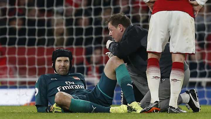 Arsenal Keeper Petr Cech a Doubt for North London Derby at Wembley With Calf Injury Arsenal Keeper Petr Cech a Doubt for North London Derby at Wembley With Calf Injury