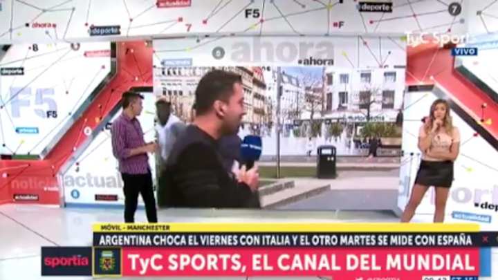 LOCURA | Un hombre borracho intentó agredir al periodista Martín Arévalo en plena transmisión