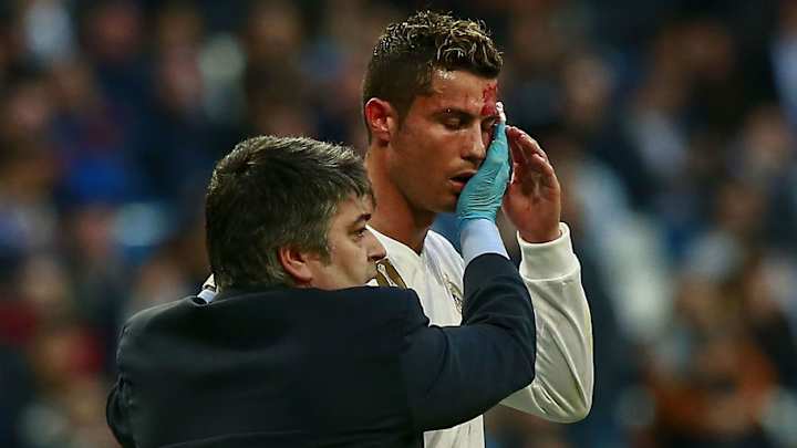 VIDEO: Cristiano Ronaldo Receives Treatment for Gruesome Head Injury Suffered Against Deportivo