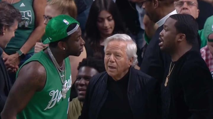 Meek Mill Explains His Chat With Robert Kraft and Gucci Mane at the Celtics Game Meek Mill Explains His Chat With Robert Kraft and Gucci Mane at the Celtics Game