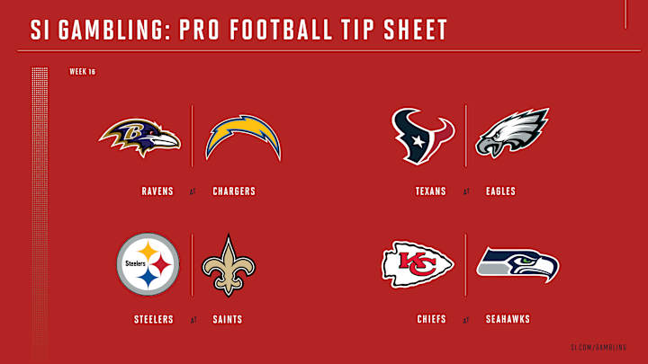 Weekly Tip Sheet: The Complete Printable Betting Guide to NFL Week 16 Games Weekly Tip Sheet: The Complete Printable Betting Guide to NFL Week 16 Games
