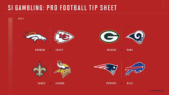 Weekly Tip Sheet: The Complete Printable Betting Guide to NFL Week 8 Games Weekly Tip Sheet: The Complete Printable Betting Guide to NFL Week 8 Games