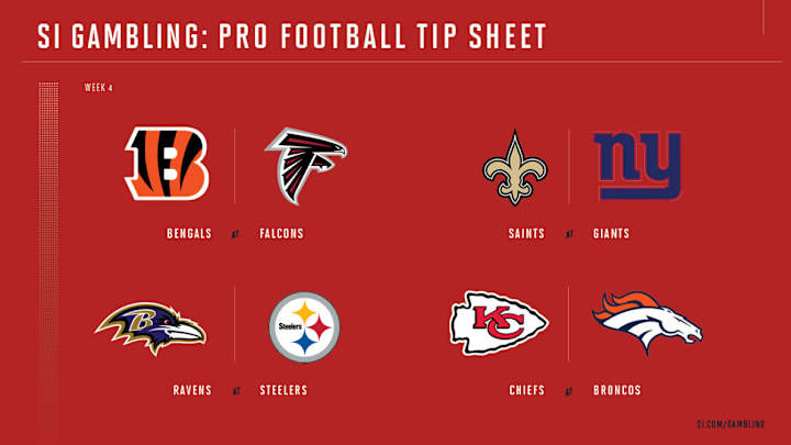 Weekly Tip Sheet: The Complete Printable Betting Guide to NFL Week 4 Games