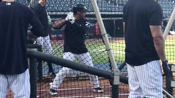 Russell Wilson Hit a Bunch of Homers in His First Yankees Batting Practice