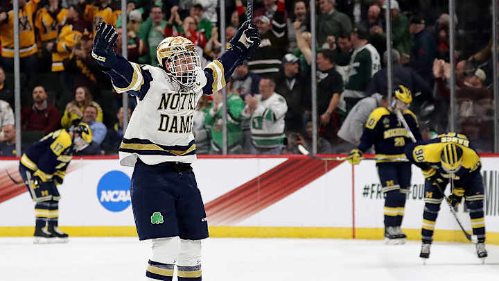 Notre Dame Beats Michigan in Final Seconds, Minnesota Duluth Tops Ohio State in Frozen Four
