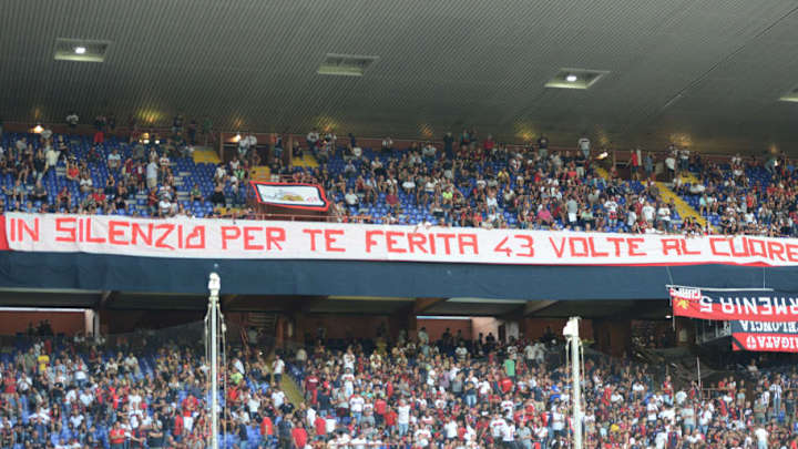 El increíble gesto de la afición del Genoa en recuerdo a las víctimas del puente derrumbado