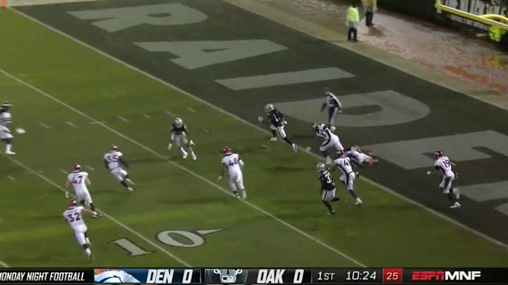 Watch: Raiders WR Dwayne Harris Scores on Insane 99-Yard Punt Return