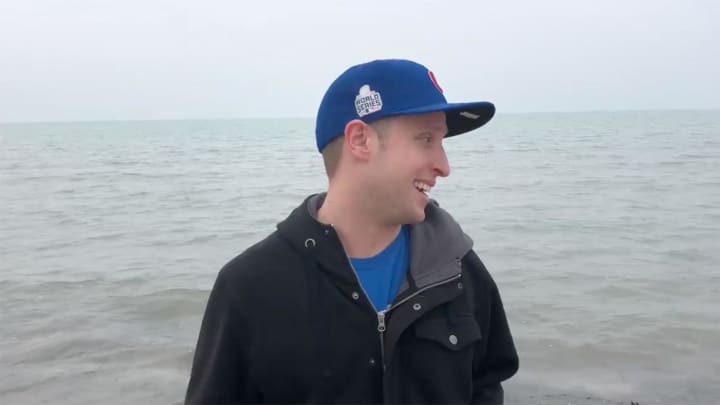 Cubs Writer Dives Into Lake Michigan To Fullfill Bet on Ian Happ's Opening Homer