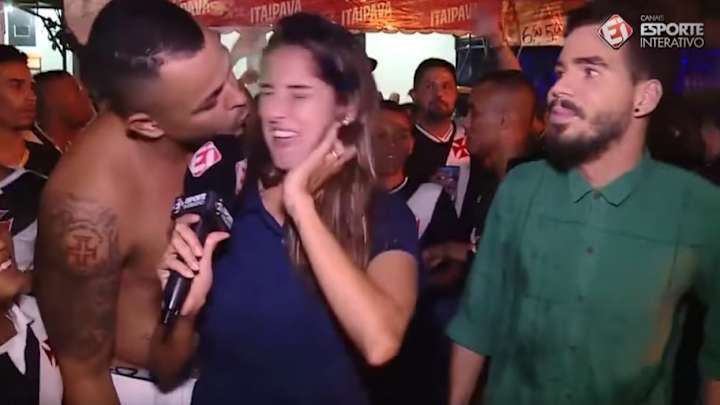 LAMENTABLE | Reportera brasileña sufrió acoso en transmisión en vivo