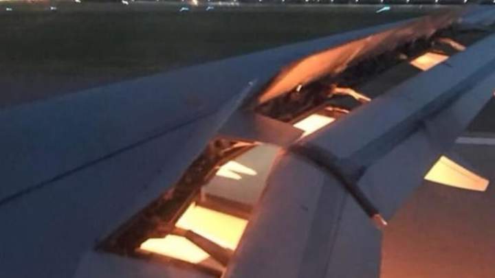 VAYA SUSTO | Se prendió fuego el ala del avión que trasladaba a Arabia Saudita