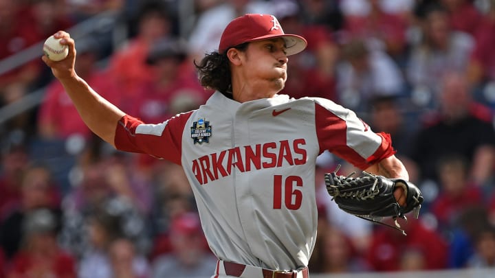 Arkansas Beats Luke Heimlich, Oregon State in College World Series Finals Opener