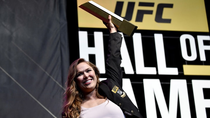 Ronda Rousey Becomes First Woman Inducted Into UFC Hall of Fame Ronda Rousey Becomes First Woman Inducted Into UFC Hall of Fame