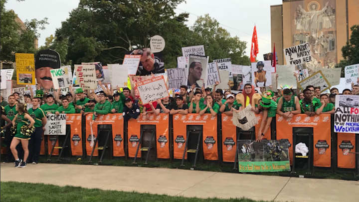 Best College GameDay Signs Live from South Bend For Michigan vs. Notre Dame Best College GameDay Signs Live from South Bend For Michigan vs. Notre Dame