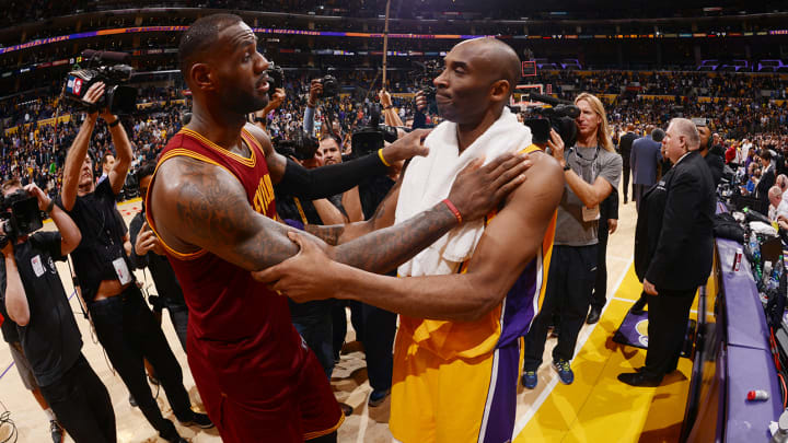 New Mural Shows LeBron James Looking up at Lakers Greats