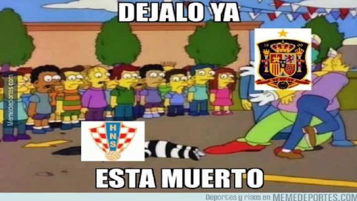 Los mejores memes en la goleada de España frente a Croacia