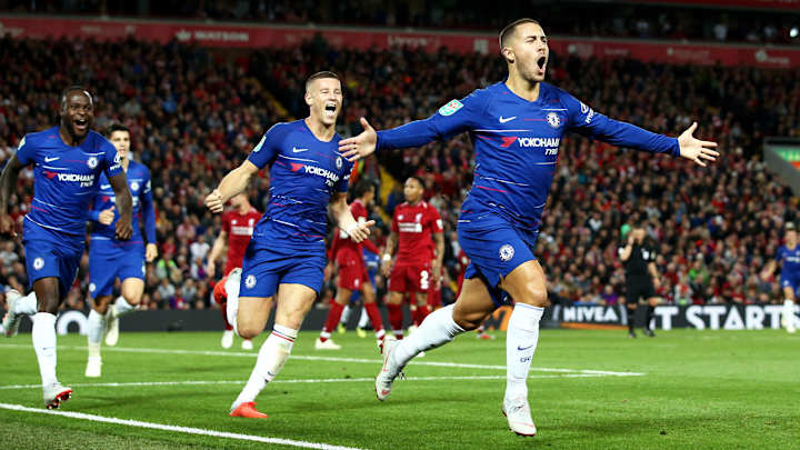 WATCH: Eden Hazard's Stunner Lifts Chelsea Over Liverpool in League Cup