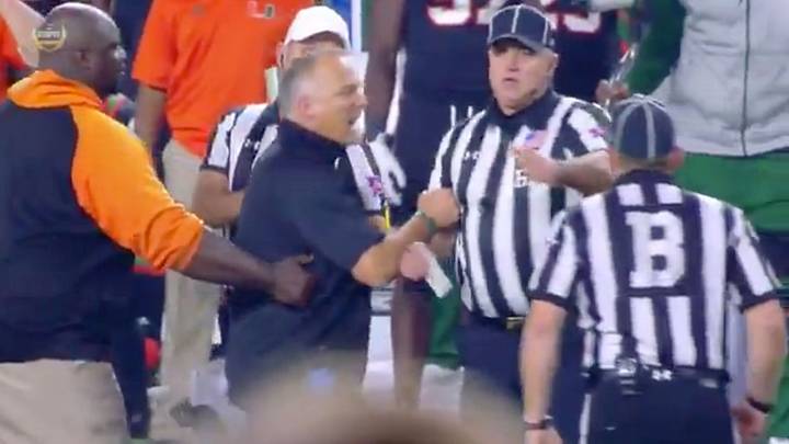Miami's Mark Richt Apologizes For Orange Bowl Outburst After Needing to be Held Back on Sideline Miami's Mark Richt Apologizes For Orange Bowl Outburst After Needing to be Held Back on Sideline