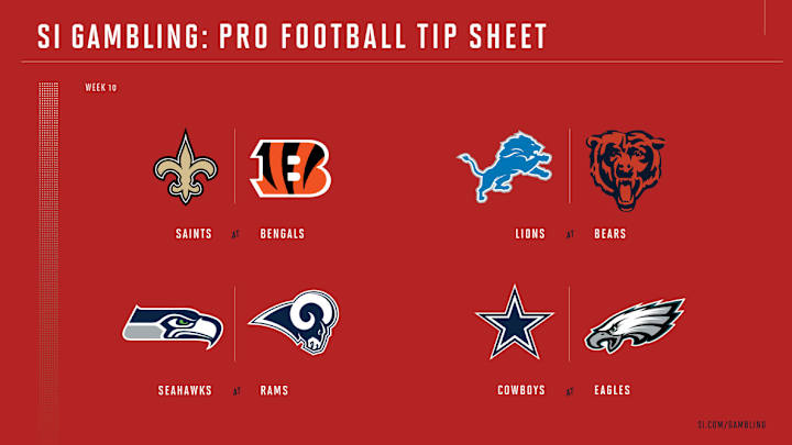 Weekly Tip Sheet: The Complete Printable Betting Guide to NFL Week 10 Games