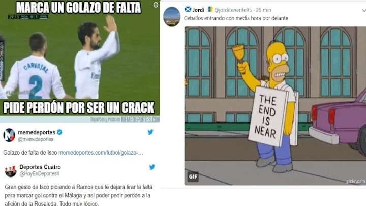 Los mejores 'tweets' de la descafeinada victoria del Madrid ante el Málaga (1-2) Los mejores 'tweets' de la descafeinada victoria del Madrid ante el Málaga (1-2)