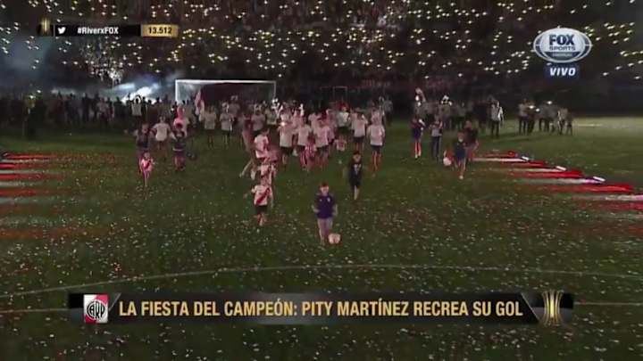 Descubrieron quién es el chico que le robó el gol al Pity Martínez en el Monumental