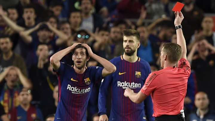 Sergi Roberto Banned for 4 Matches Following Red Card for Striking Marcelo in Real Madrid Draw