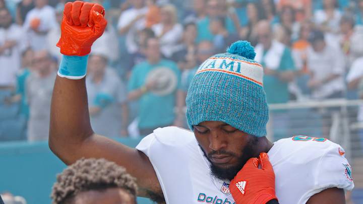Which NFL Players Protested Racial Injustice During the National Anthem in Week 4? Which NFL Players Protested Racial Injustice During the National Anthem in Week 4?