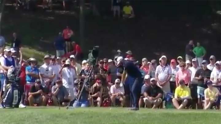 Watch: Ball Nearly Hits Dustin Johnson on Teebox, He Still Makes Birdie