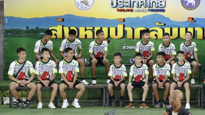 WATCH: Thai Youth Soccer Players Rescued From Cave Meet the Media