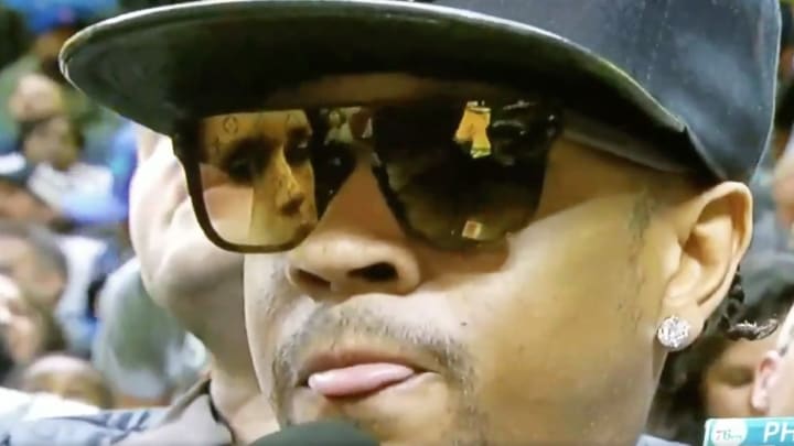Watch: Allen Iverson Gives Interesting Interview at Sixers-Hornets Game Watch: Allen Iverson Gives Interesting Interview at Sixers-Hornets Game